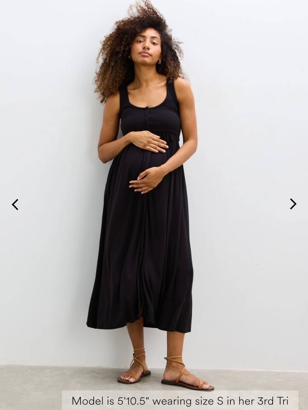 Hatch Black Sleeveless Maxi Nursing Dress